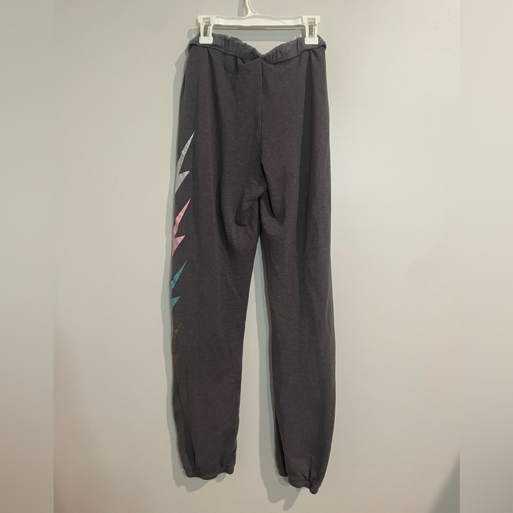 GREY LIGHTNING BOLT SWEATPANTS